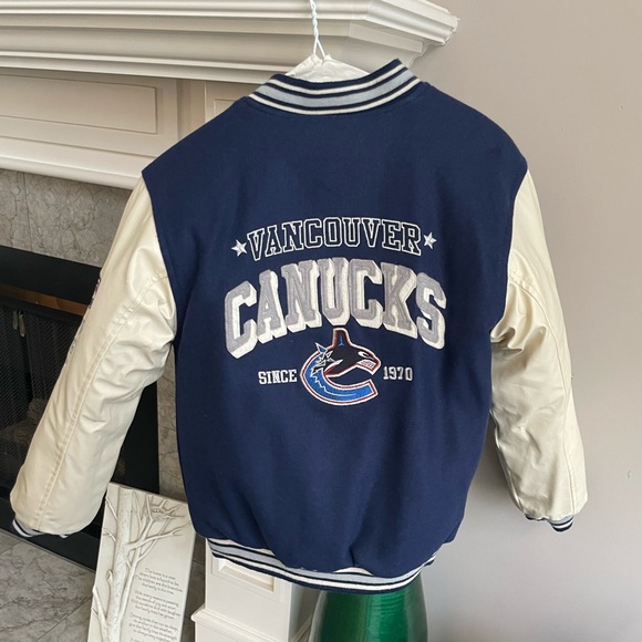 Youth Canucks NHL Varsity Jacket *REVERSIBLE - Picture 1 of 9